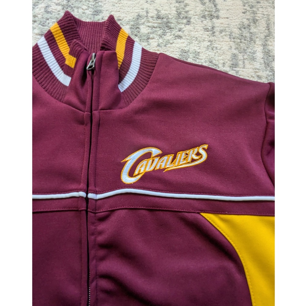 G-III Cleveland Cavaliers Track Jacket Mens M Wine Gold NBA Carl Banks Full Zip‎ - Picture 2 of 11